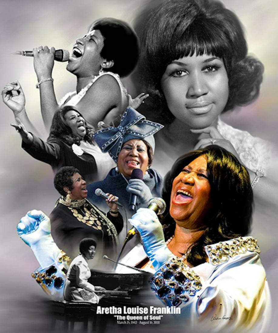 Wishum Gregory - "Aretha Franklin: the Queen of Soul": Wishum Gregory - "Aretha Franklin: the Queen of Soul", 24 x 20, very good condition