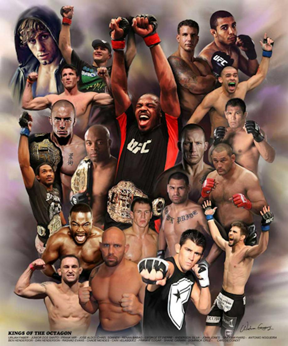 Wishum Gregory - "Kings of the Octagon": Wishum Gregory - "Kings of the Octagon", 24 x 20, very good condition