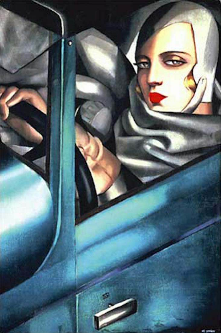 Tamara de Lempicka - "Self-Portrait": Tamara de Lempicka - "Self-Portrait", 36 x 24, very good condition