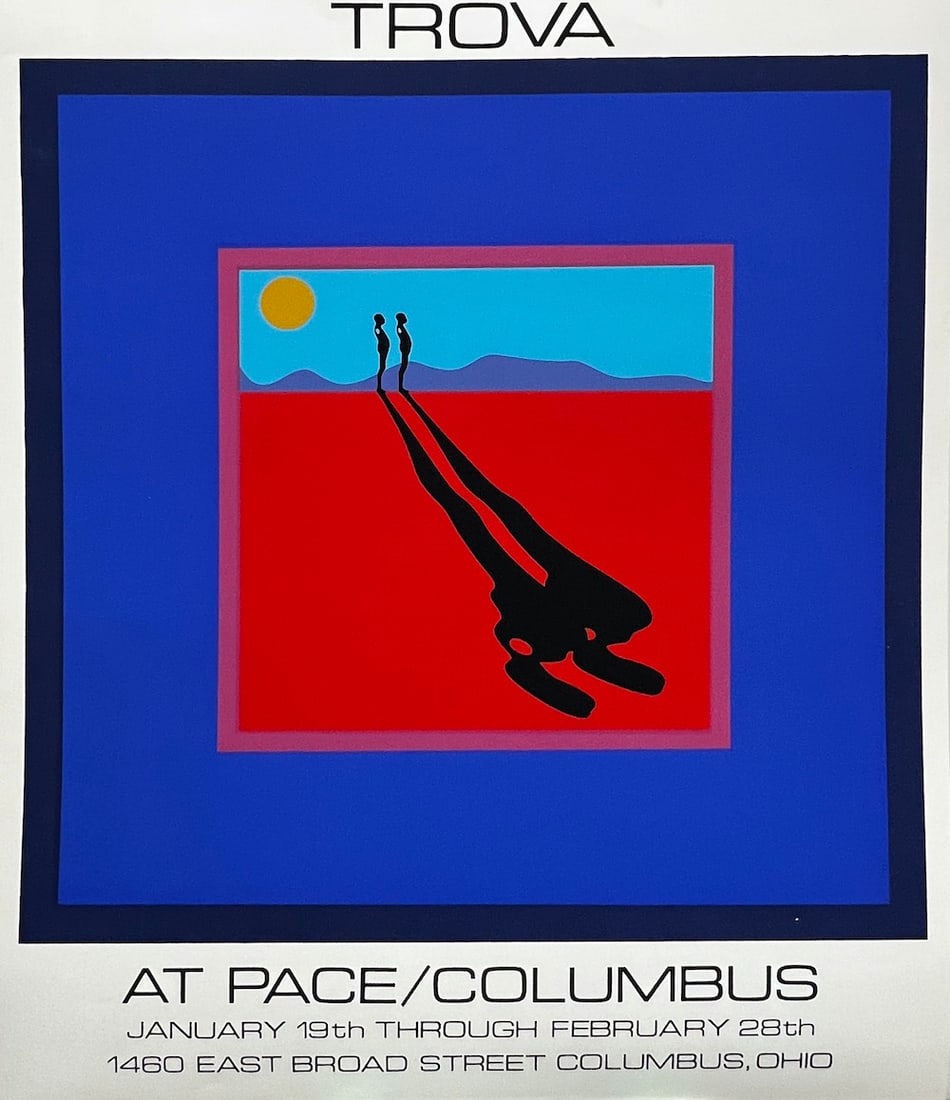 Ernest Trova - Exhibition Poster (Lithograph): Ernest Trova - Exhibition Poster (Lithograph). Reprint. Minor wear consistent with age (see pic). Good condition. 26 x 31.5