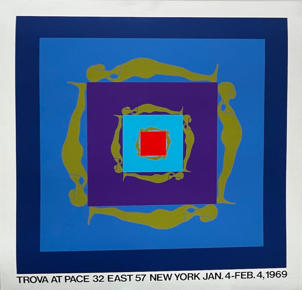 Ernest Trova - Exhibition Poster (Lithograph): Ernest Trova - Exhibition Poster (Lithograph). Reprint. Minor wear consistent with age (see pic). Good condition. 26 x 27