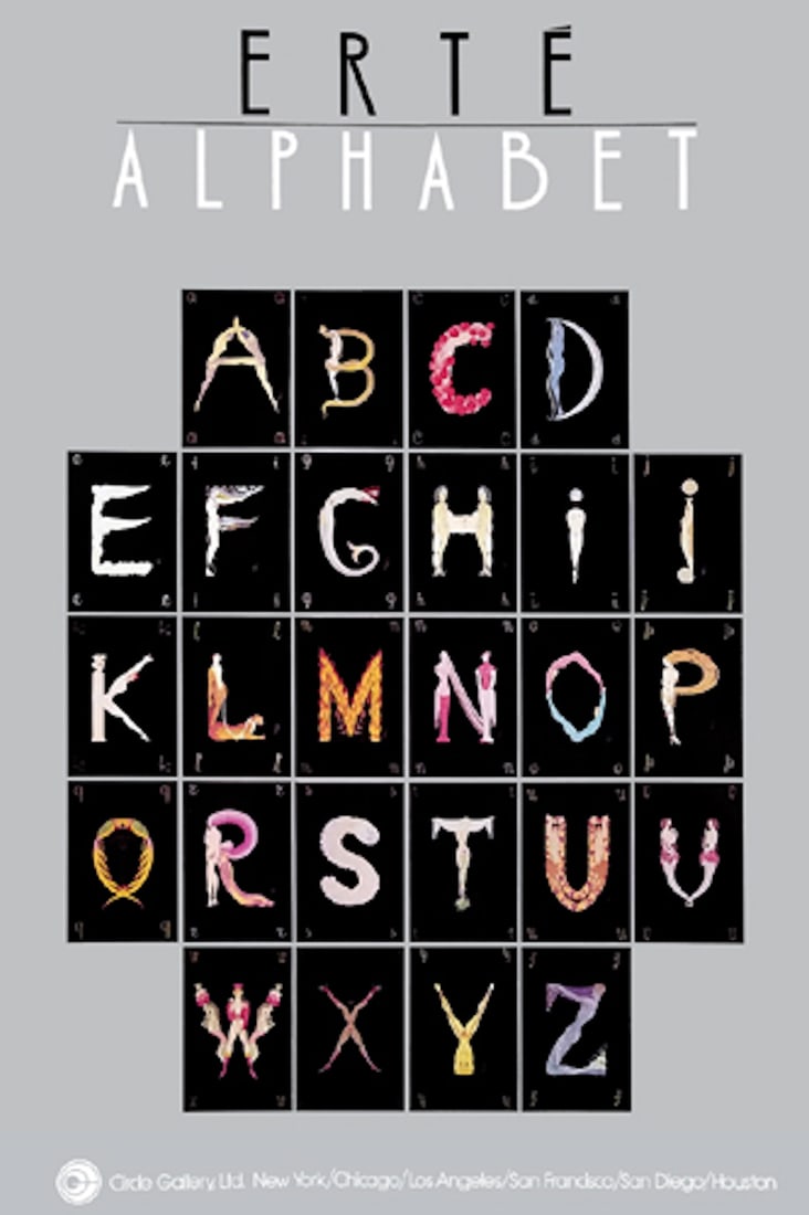 Erte - "Alphabet" (Silver) (1 of 1)