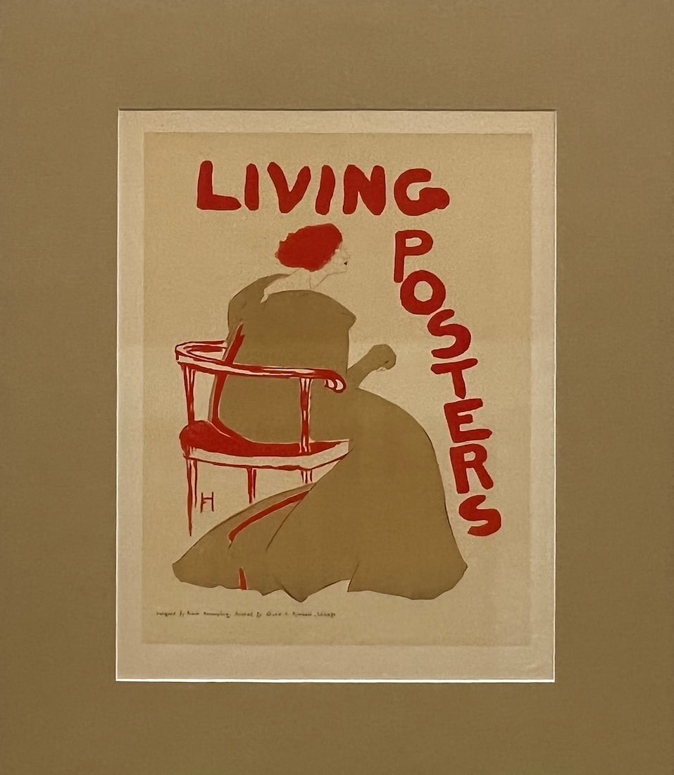 Frank Hazenplug - "Living Posters": Frank Hazenplug - "Living Posters". Lithograph with "Les Maitres de L'Affiche" Plate. 87. Beautifully mounted. 16 x 20. Excellent condition