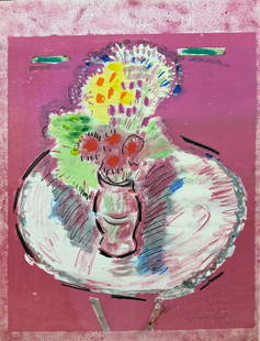 Wayne Ensrud - "Flower Bouquet": Wayne Ensrud - "Flower Bouquet". Hand-Signed Lithograph, with inscription (see pic). 26 x 36. Excellent condition