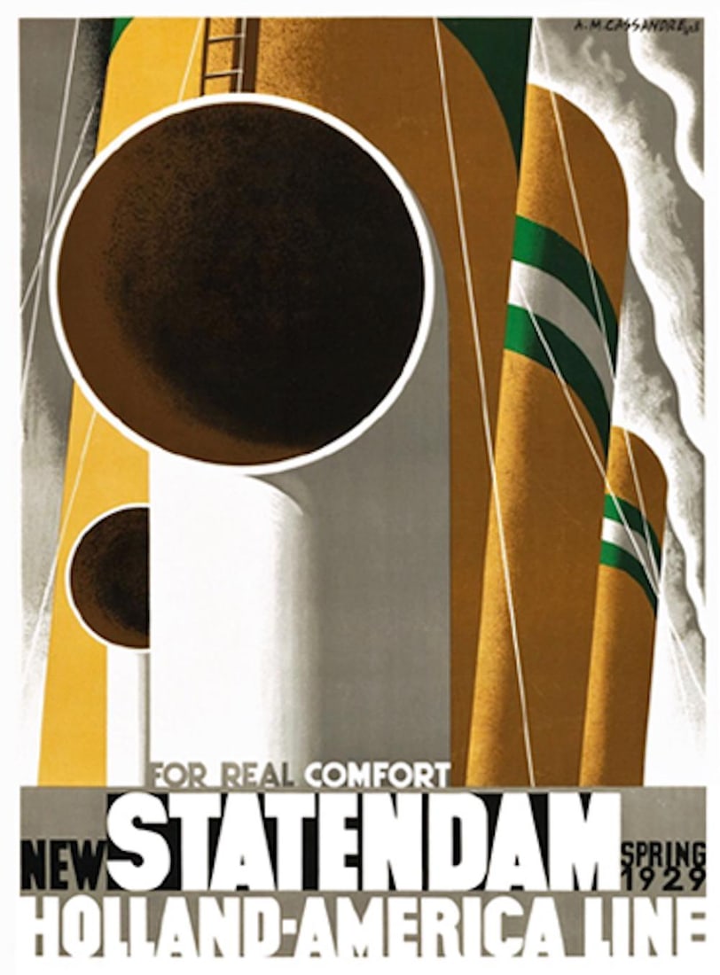 Adolphe Mouron Cassandre - "Statendam": Adolphe Mouron Cassandre - "Statendam", 32.5 x 24, very good condition