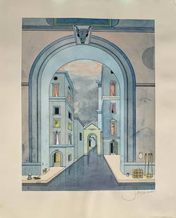Francis Saillart - "Blue Arch": Francis Saillart - "Blue Arch". Pencil Signed Lithograph. Excellent condition. 22 x 30.