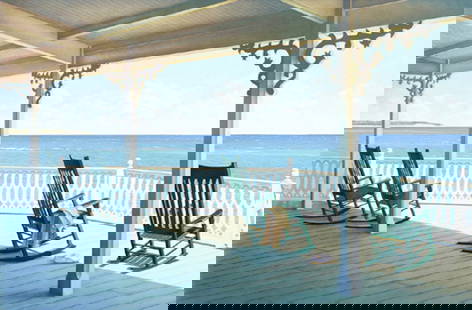 Daniel Pollera - Block Island Harbor (Limited Edition): Daniel Pollera - Block Island Harbor (Limited Edition). Signed & numbered giclee ed. 250. These are the last copies of these limited editions signed by the late Daniel Pollera. Some light handling wea