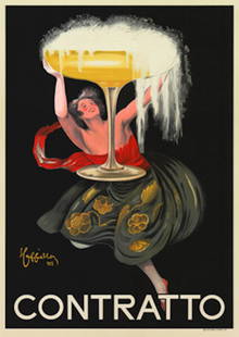 Leonetto Cappiello - "Contratto": Leonetto Cappiello - "Contratto", lithograph, 34 x 24, very good condition