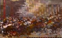 William Beard - "The Bulls and Bears In The Market" (Stretched Canvas Transfer)"
