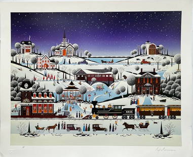 Nicky Watanabe - "December 24th" Signed Serigraph: Nicky Watanabe - "December 24th" Signed Serigraph. Hand/Pencil and Numbered Serigraph Edition 300. 37 x 29. Excellent Condition