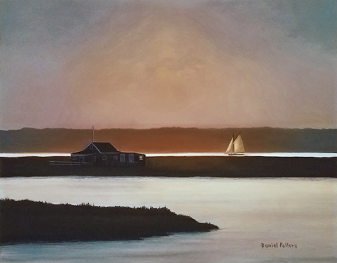 Daniel Pollera - Evening Sail (Limited Edition): Daniel Pollera - Evening Sail (Limited Edition). Signed & numbered giclee ed. 100. These are the last copies of these limited editions signed by the late Daniel Pollera. Some light handling wear in wh