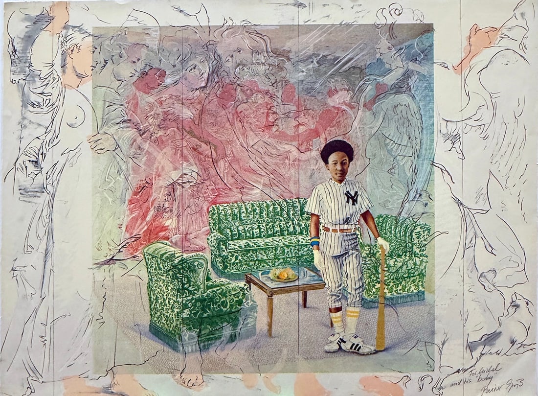 Rainer Gross - "Louisville Slugger": Rainer Gross - "Louisville Slugger". Hand-Signed Lithograph, with inscription "For Michael and his baby." 35 x 25. Excellent condition