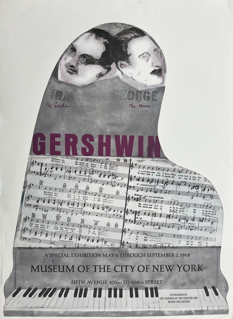 Larry Rivers - "Gershwin": Larry Rivers - "Gershwin", Offset lithograph, small stains on the top of the print, 26 x 39, very good condition