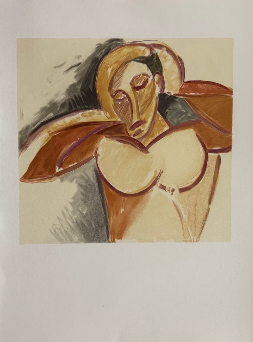 After Picasso - "La Demoiselle d'Avignon": After Picasso - "La Demoiselle d'Avignon". Reproduction Lithograph. 22 x 30. Excellent condition