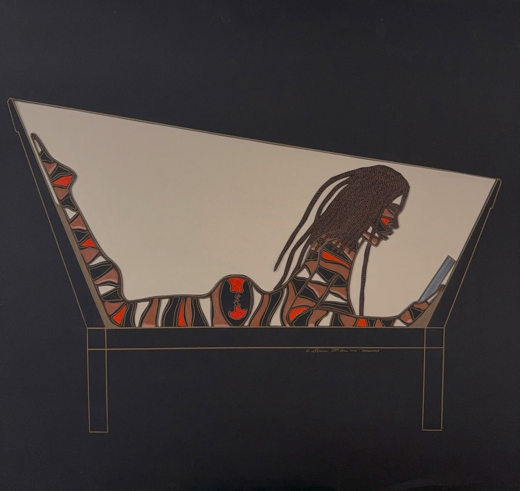 Donovan McLean - "Knowledge": Donovan McLean - "Knowledge". Original Art Print. Circa 2004. Mixed Media Abstract Art. Artist's Signed. 40 x 30. Excellent condition