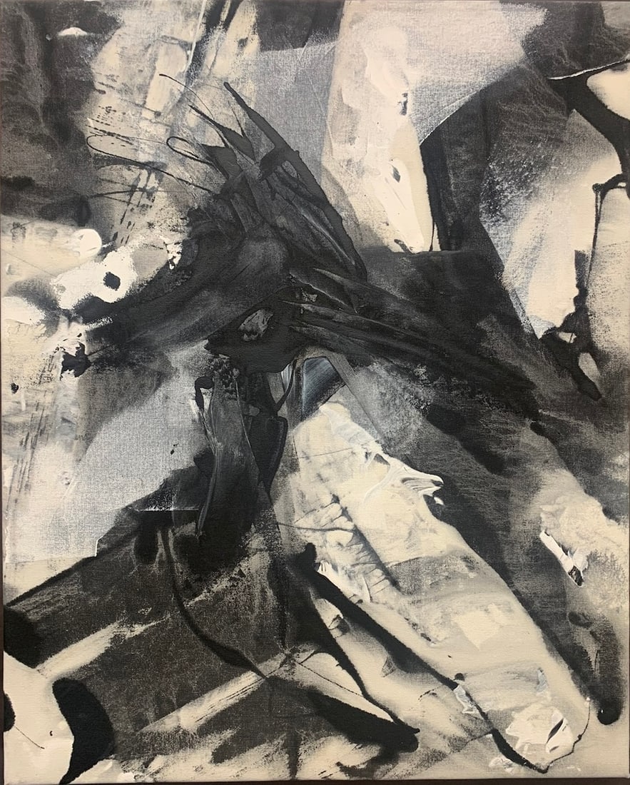 Tino Cook - "Black Rotation": Tino Cook - "Black Rotation" . This is an Original Painting. Acrylic on Canvas. 27 x 36. Excellent condition