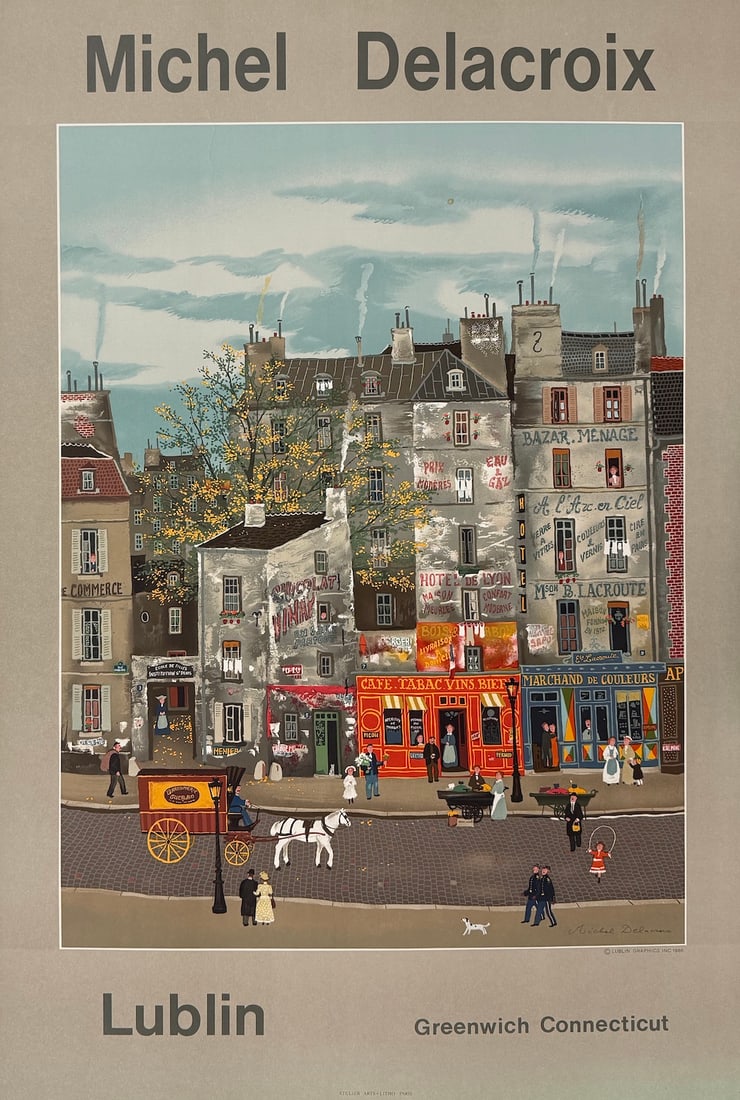 Michel Delacroix - Exhibition Print. Reproduction Lithograph. Circa 1986. 22 x 33. Excellent (1 of 1)