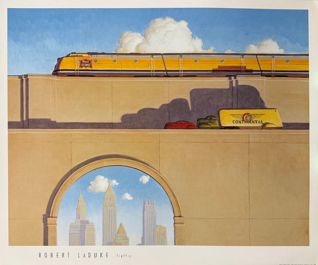Robert LaDuke - "Traffic": Robert LaDuke - "Traffic". Reproduction Print. Circa 2001. 32 x 27. Excellent condition