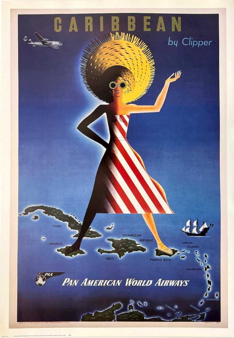 "Caribbean" Vintage Advertising Poster (1 of 3)