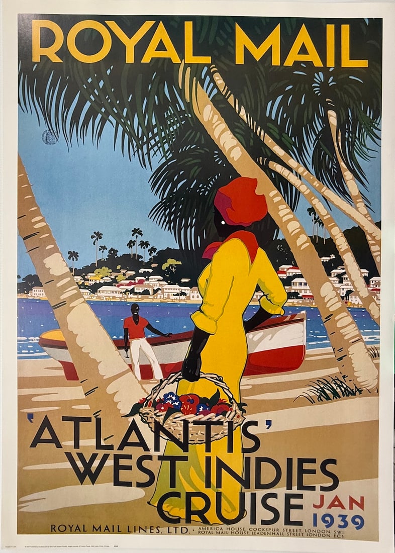 "West Indies Cruise" Vintage Advertising Poster (1 of 3)
