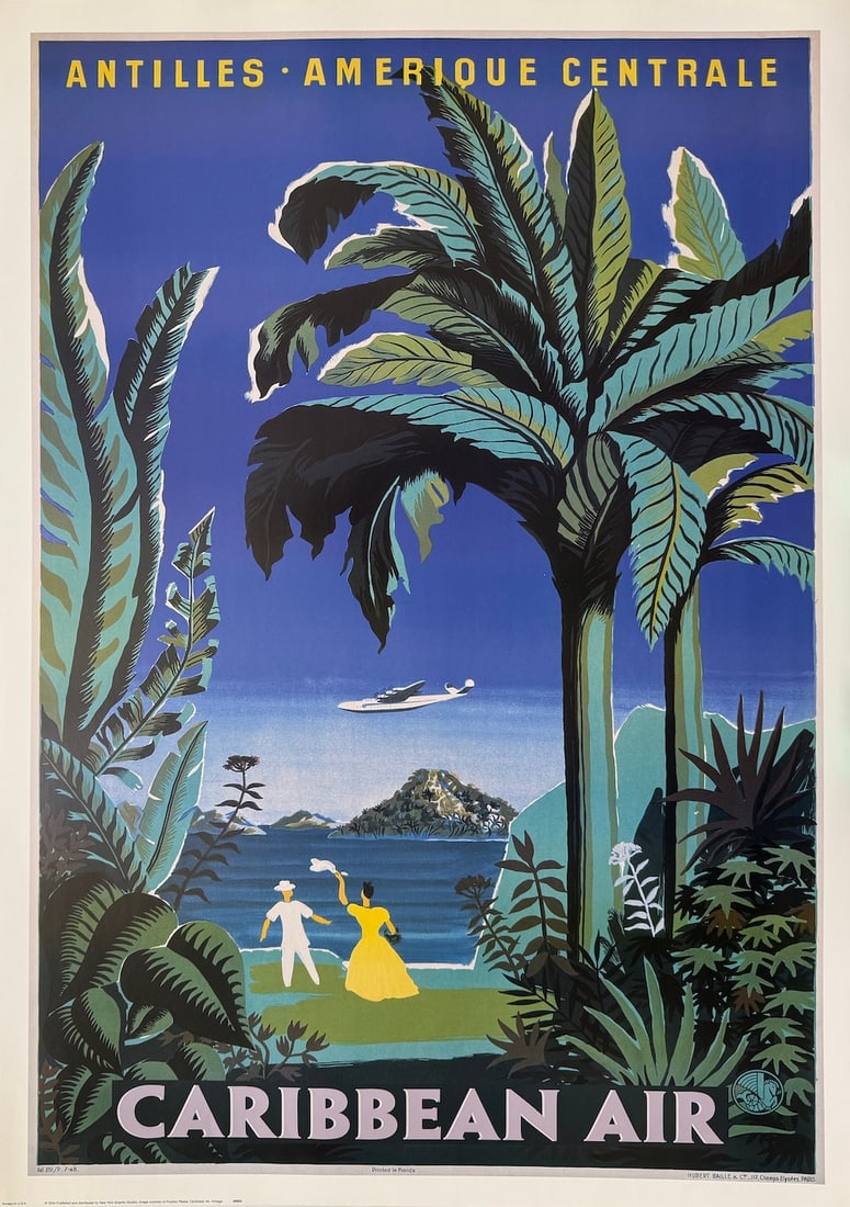 "Caribbean Air" Vintage Advertising Poster (1 of 3)