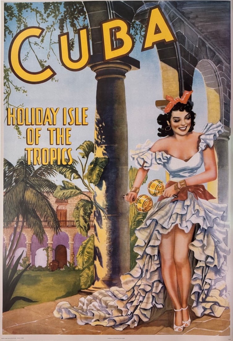 "Cuba" Vintage Advertising Poster (thin paper) (1 of 3)