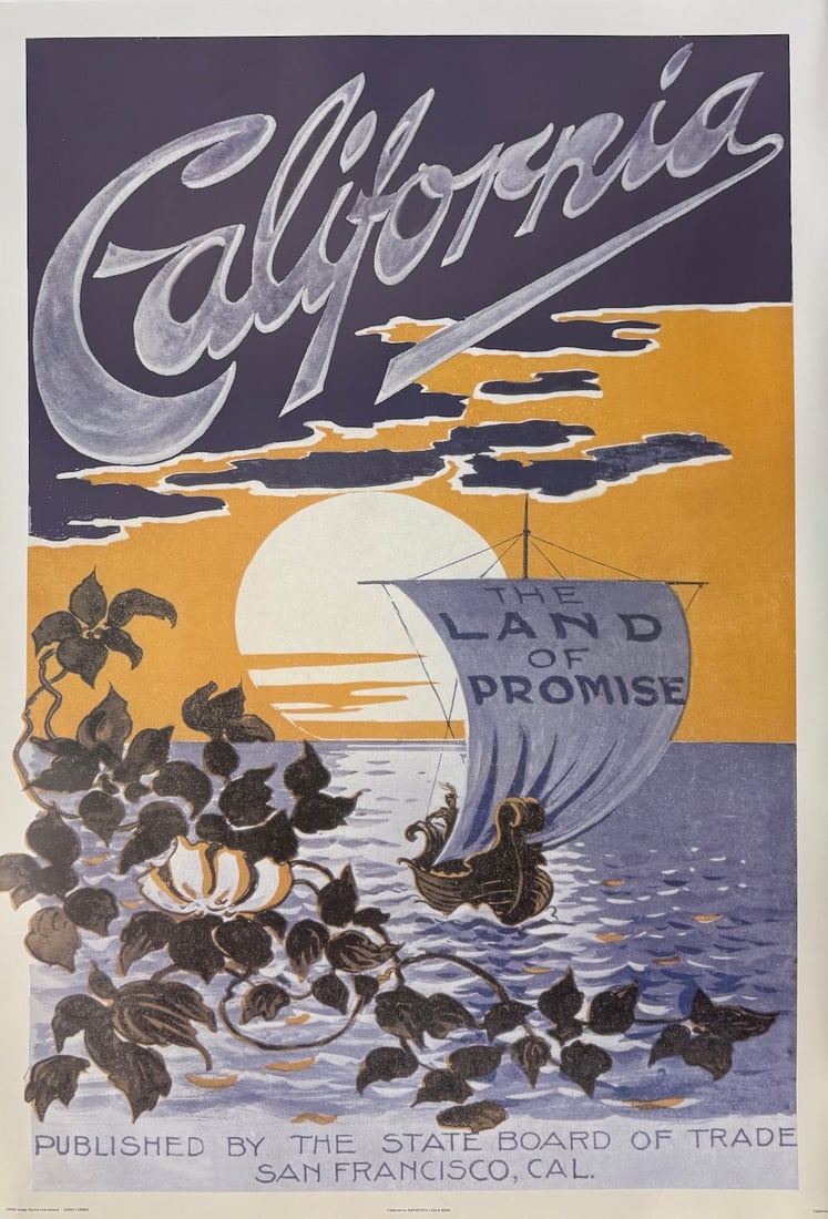"California" Vintage Advertising Poster (thin paper) (1 of 3)
