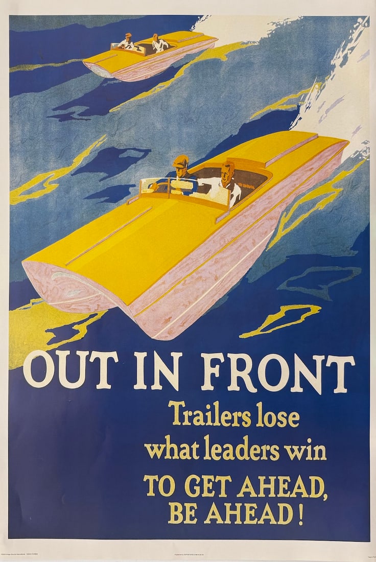"Out In Front" Vintage Advertising Poster (thin paper) (1 of 3)