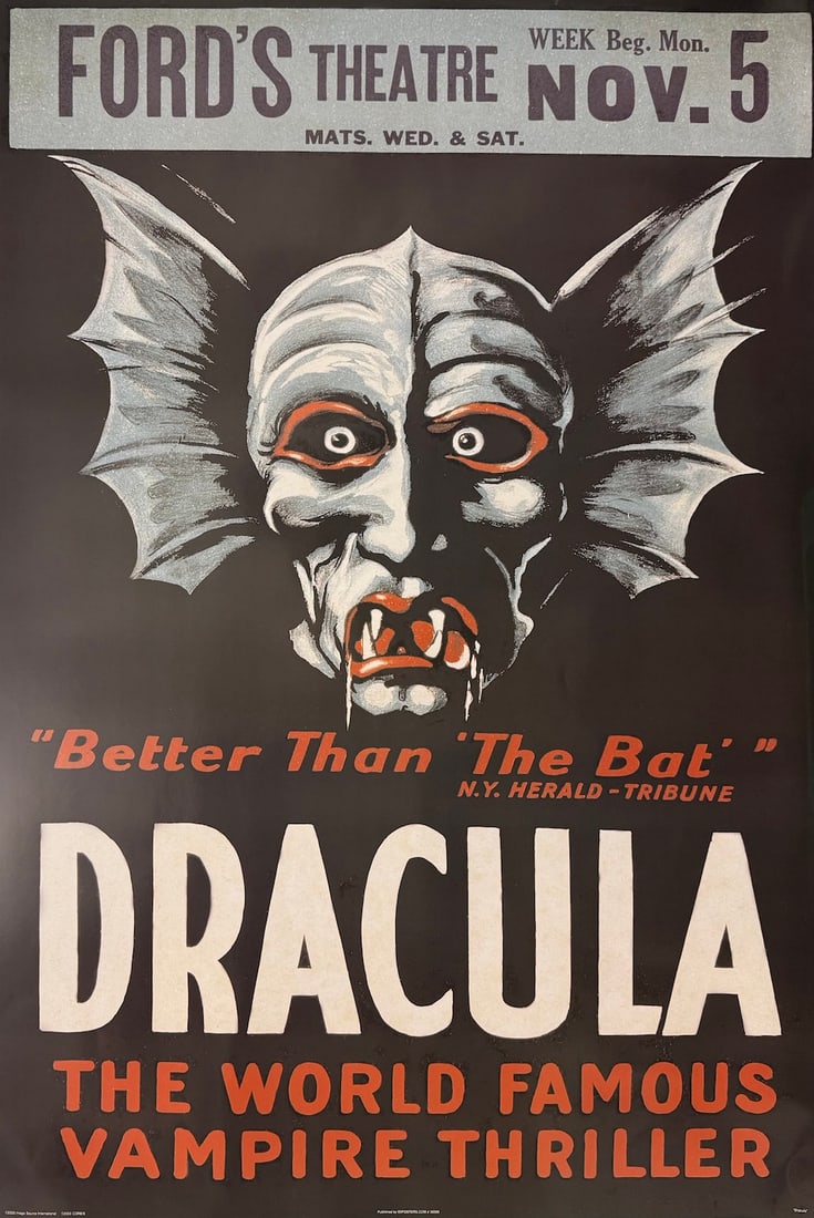 "DRACULA" Vintage Advertising Poster (thin paper) (1 of 3)