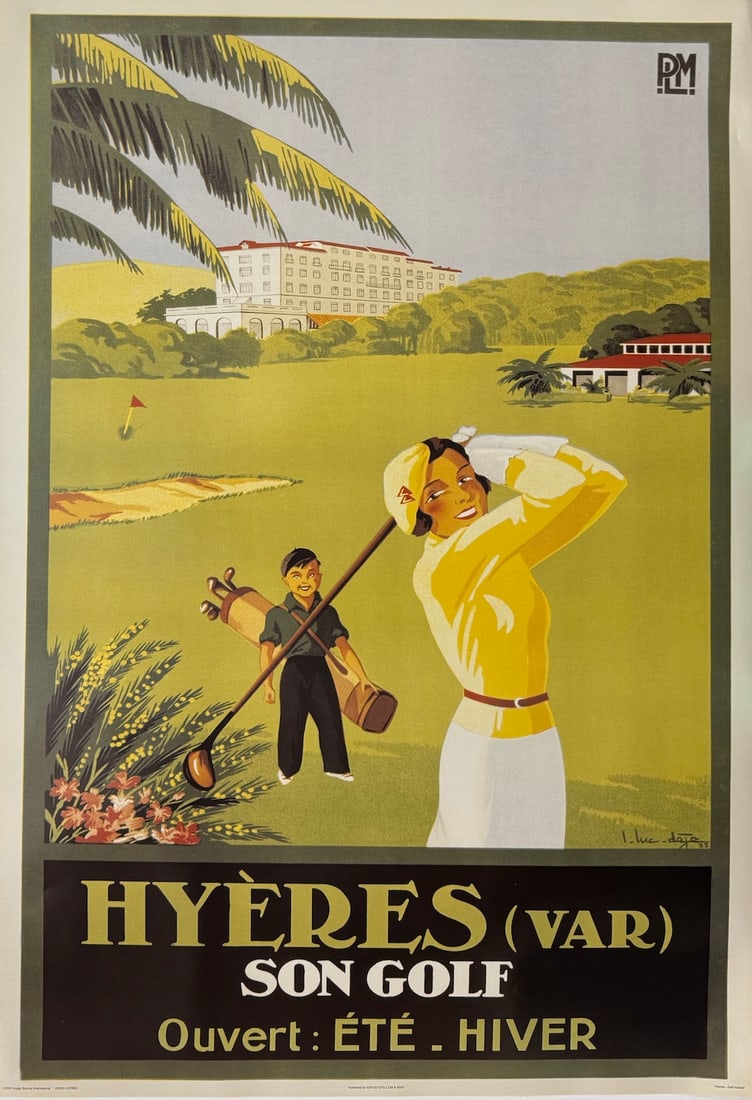 "Hyeres Son Golf" Vintage Advertising Poster (1 of 3)