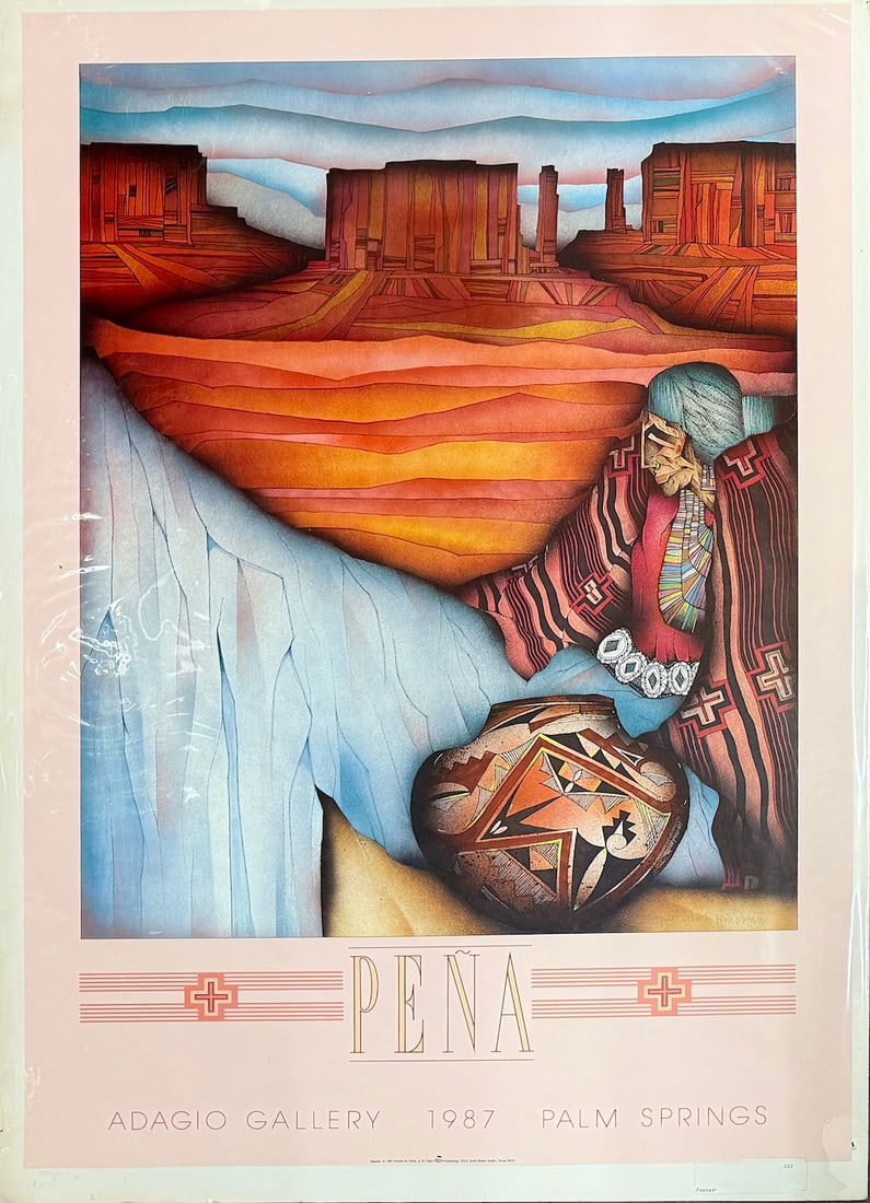 Amado M. Pena - "Mariita": Amado M. Peña – "Mariita" (Reproduction Print, circa 1987). Professionally shrink-wrapped. Measures 22" x 33". Excellent condition – any glare in photos is from the protective wrapping