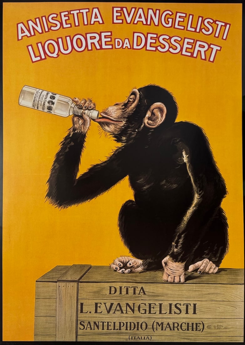 "Anisetta Evangelisti Liquore Da Dessert" Advertising Vintage Poster (1 of 3)