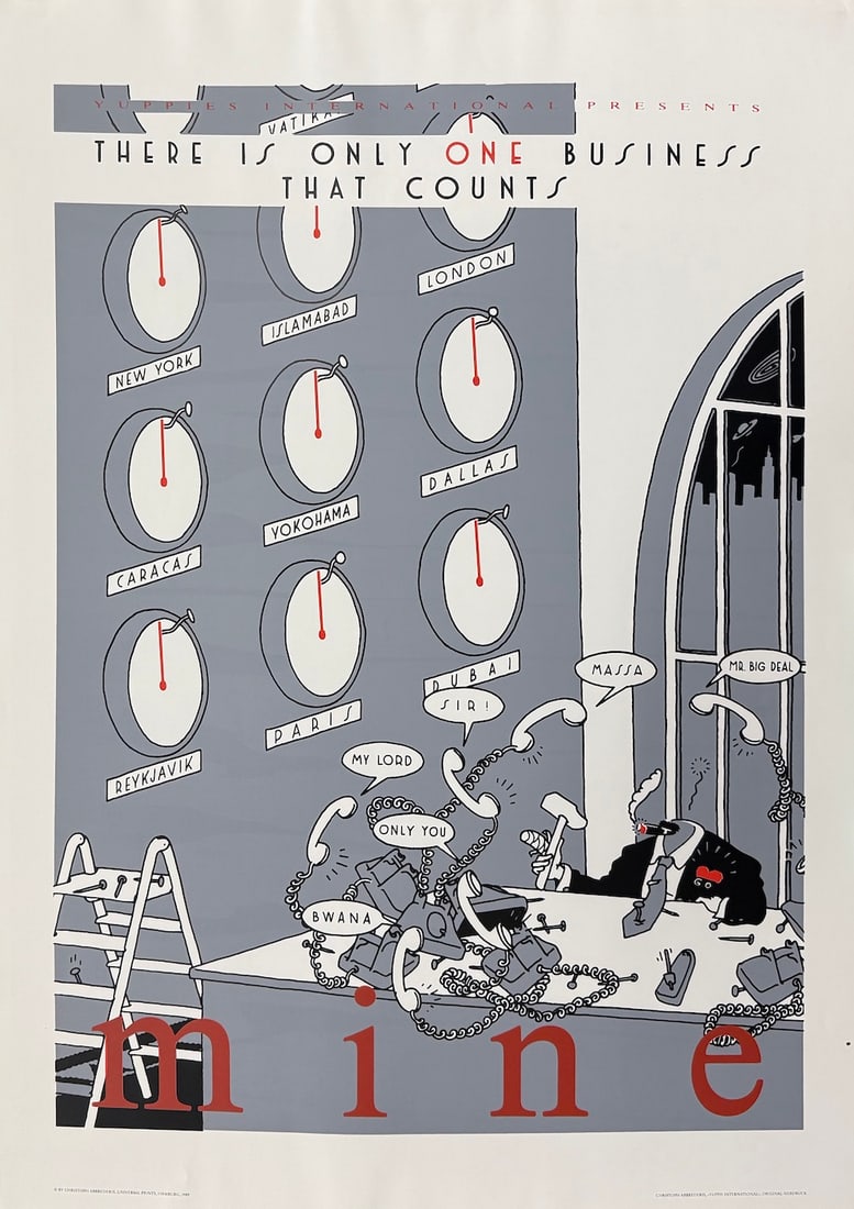 Christoph Abbrederis - "Yuppie International": Christoph Abbrederis - "Yuppie International". Circa 1989. Lithograph. 28 x 40. Excellent condition