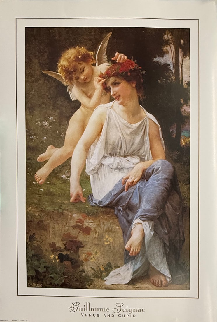 Guillaume Seignac - " Venus And Cupid": Guillaume Seignac - " Venus And Cupid". Reproduction Print. Circa 1995. 24 x 36. Excellent condition