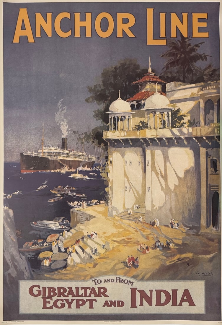 "Anchor Line" Vintage Advertising Poster (1 of 3)