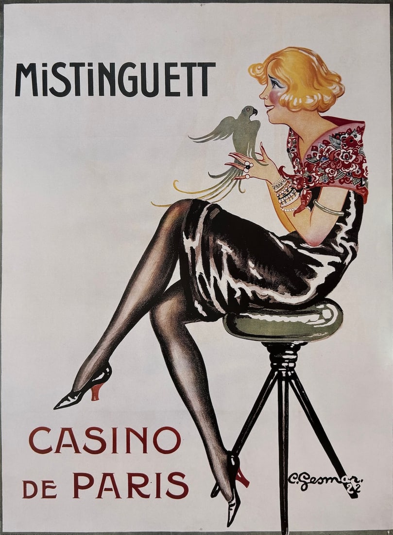 "Mistinguett" Vintage Advertising Poster (1 of 3)