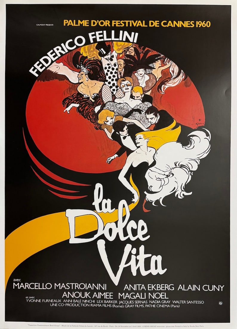 Rene Gruau - "La Dolce Vita" Vintage Advertising Poster (1 of 3)