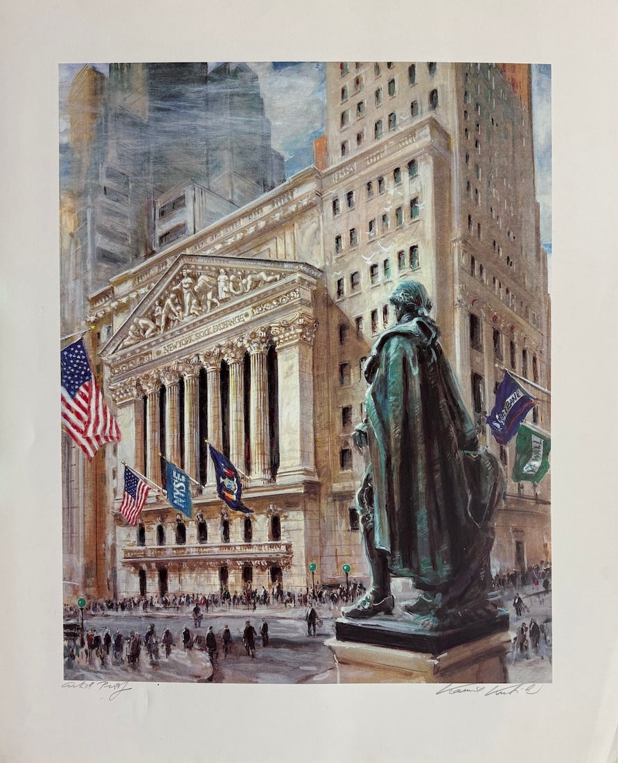 Kamil Kubrik - "Guardian of the Exchange": Kamil Kubrik - "Guardian of the Exchange". Hand Signed Artist's Proof Lithograph. 27.5 x 34.5. Excellent condition