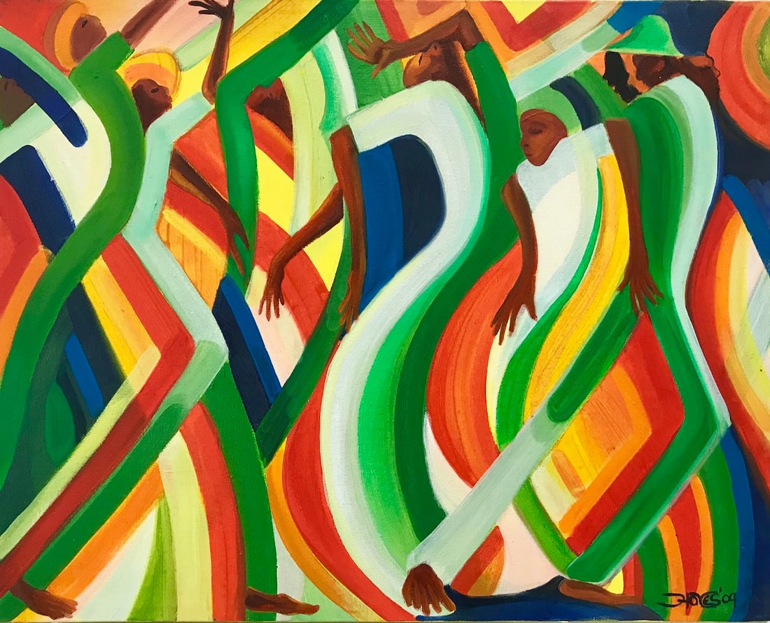 Bernard Hoyes - "Ribbons on Parade": Bernard Hoyes - "Ribbons on Parade". Original Painting. Oils on Canvas.16 x 20. Excellent condition