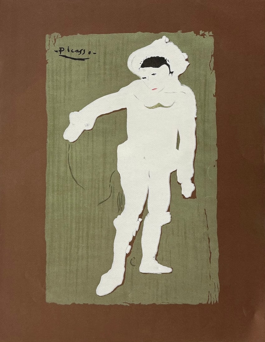 Vintage Pablo Picasso Serigraph "White Clown" (1 of 1)