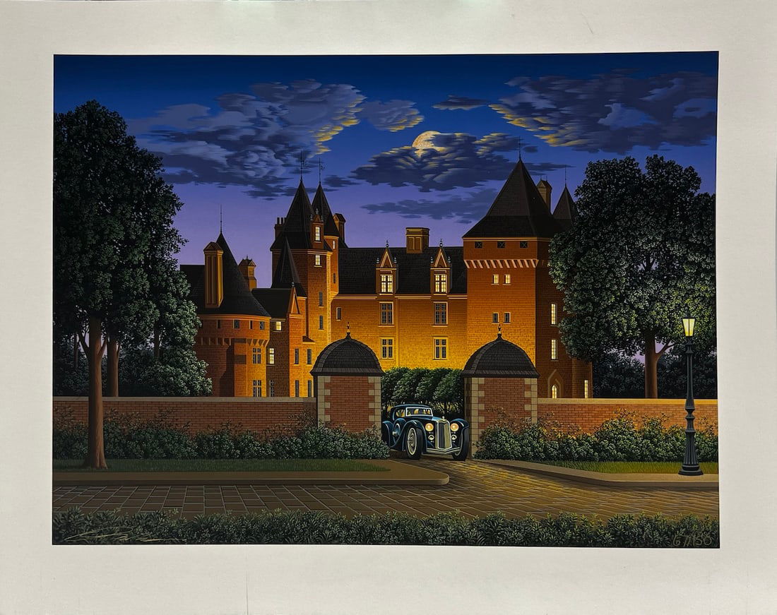 Jim Buckels - "Midlight Blue Delage": Jim Buckels - "Midlight Blue Delage". Signed Limited Edition Serigraph. 67/150. 28 x 22. Excellent condition