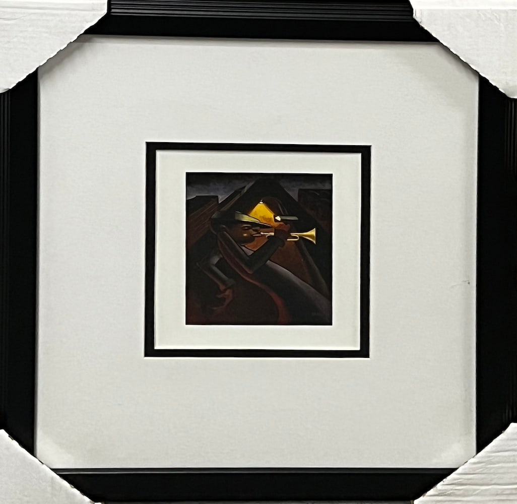 Justin Bua - "Midnight Solo": Justin Bua - "Midnight Solo". Matted and Framed. 18 x 22. Excellent condition