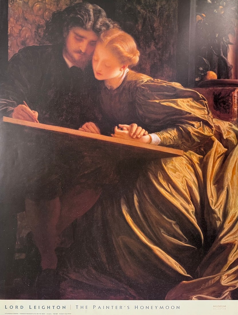 Lord Leighton - "The Painter's Honeymood": Lord Leighton - "The Painter's Honeymood". Reproduction Print. 24 x 32. Excellent condition