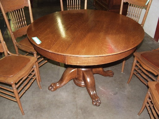 Round Oak Table - 2