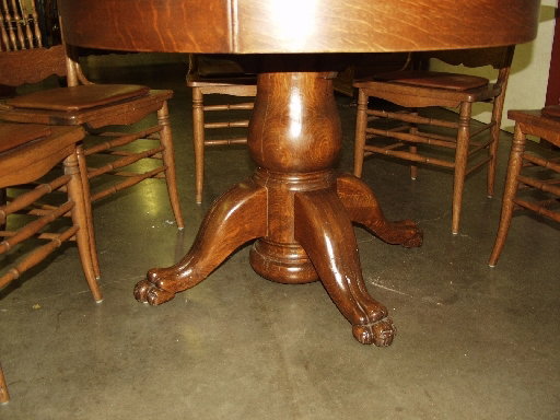 Round Oak Table - 3
