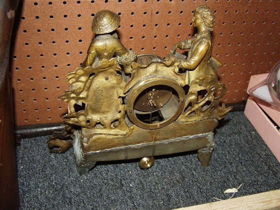 Spelter Figural Clock - 2