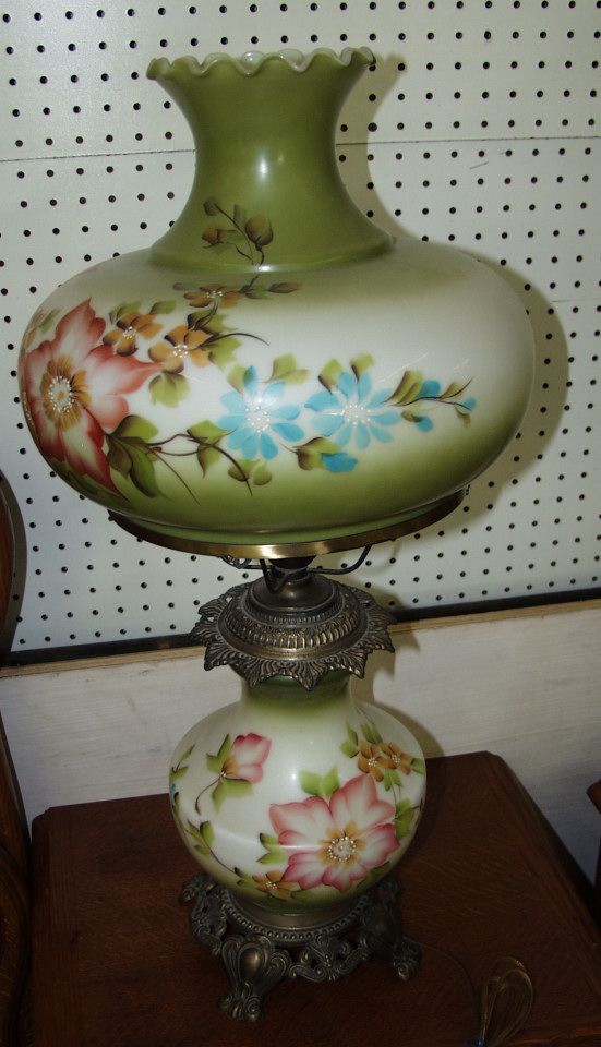 Gone With The Wind Lamp: 28" tall, 14" across