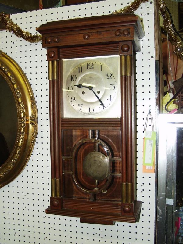 Kienzke German Time Strike Wall Clock: Kienzke German Clock, 30" tall, 14" wide, 8" deep