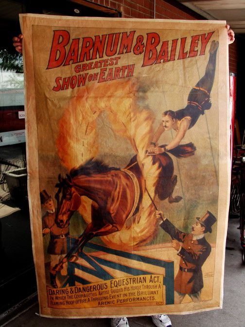 Barnum & Bailey Poster on Canvas over 5 Foot Tall - 2