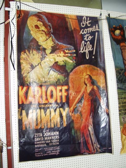 Karloff the Mummy Canvas Poster over 5 ft tall